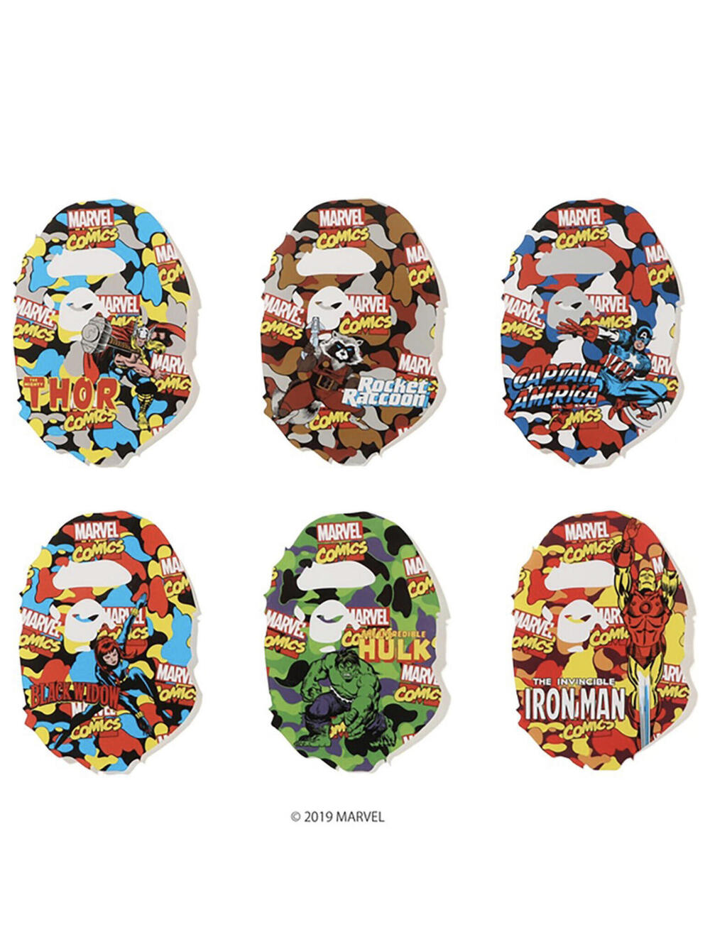 BAPE x MARVEL Bape Head Limited Edition Sticker Set